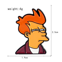 Load image into Gallery viewer, Pins / Badge - Futorama Cartoon Fry &amp; Bender
