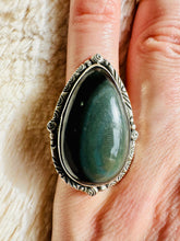 Load image into Gallery viewer, Handmade &amp; Sterling Silver Rings Collection - Black Cat’s Eye Scapolite
