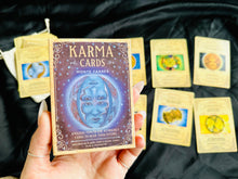 Load image into Gallery viewer, «Karma Cards» Oracle Deck + Bag + Smudging Stick
