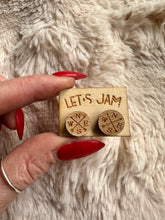 Load image into Gallery viewer, Wooden Stud Earrings - Compass
