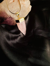 Load image into Gallery viewer, Rose Quartz Crystal Tower • Pendant Necklaces
