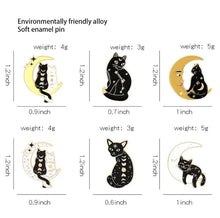 Load image into Gallery viewer, Pins / Badge - Moons &amp; Cats Collection
