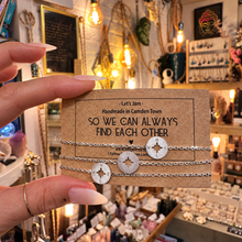 Load image into Gallery viewer, So We Can Always Find Each Other ❥ Set of 3 Compass Bracelets
