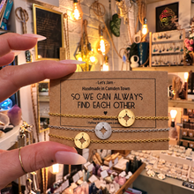 Load image into Gallery viewer, So We Can Always Find Each Other ❥ Set of 3 Compass Bracelets
