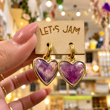Load image into Gallery viewer, Crystal Hearts • Crystal Earrings
