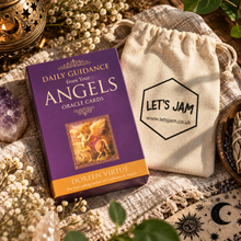 Load image into Gallery viewer, «Daily Guidance from Your Angels» Oracle Deck + Bag + Smudging Stick
