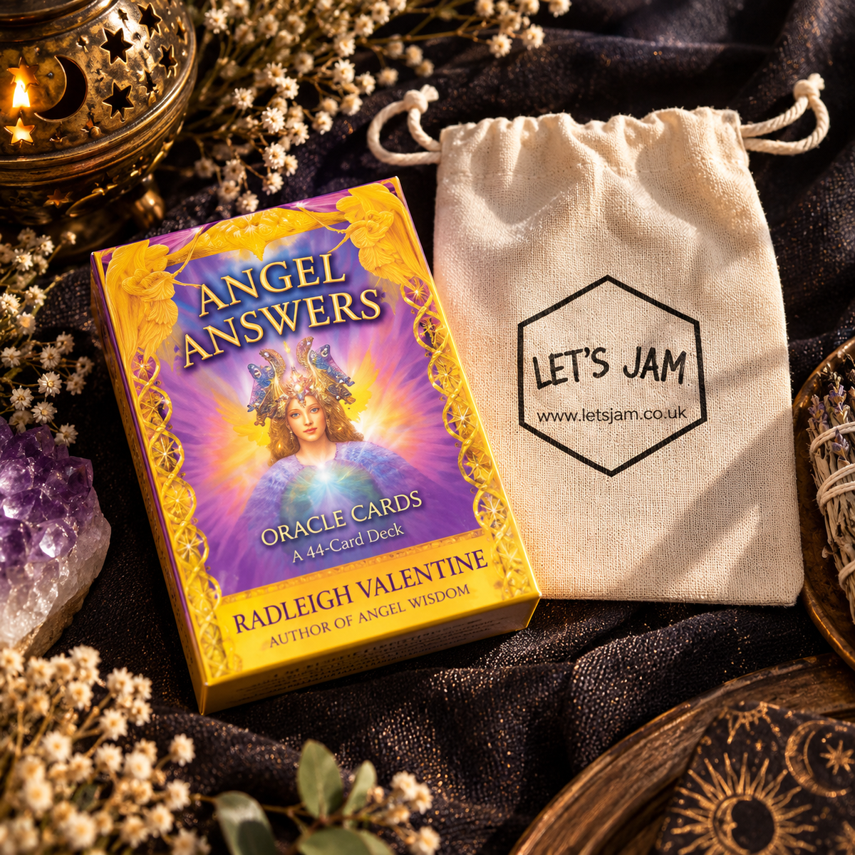 «Angel Answers» Oracle Deck + Bag + Smudging Stick