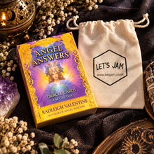 Load image into Gallery viewer, «Angel Answers» Oracle Deck + Bag + Smudging Stick
