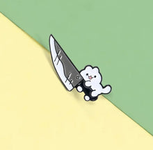 Load image into Gallery viewer, Pins / Badge - Cute Killer Kitten
