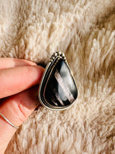 Load image into Gallery viewer, Handmade &amp; Sterling Silver Rings Collection - Silver Sheen Black Obsidian
