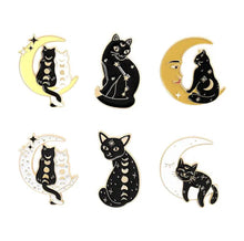 Load image into Gallery viewer, Pins / Badge - Moons &amp; Cats Collection
