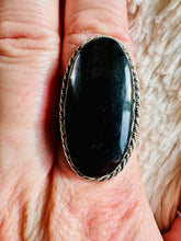Load image into Gallery viewer, Handmade &amp; Sterling Silver Rings Collection - Silver Sheen Black Obsidian
