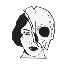 Load image into Gallery viewer, Pins / Badge - Half Woman / Half Skull
