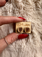 Load image into Gallery viewer, Wooden Stud Earrings - Monstera Deliciosa Leaf
