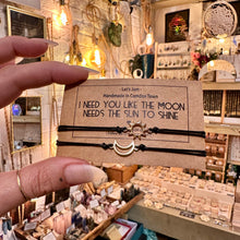 Load image into Gallery viewer, To the moon and back matching cord bracelets, set of 2 in gold and silver - Let's Jam, Camden Market London
