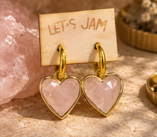 Load image into Gallery viewer, Crystal Hearts • Crystal Earrings

