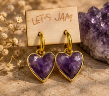 Load image into Gallery viewer, Crystal Hearts • Crystal Earrings
