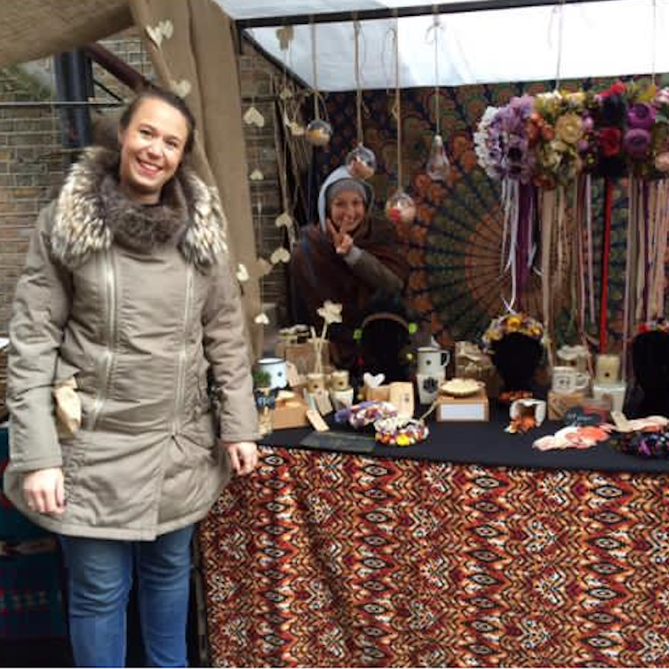 Laetitia at her very first market stall - Let's Jam, Camden Market
