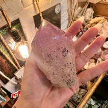 Load image into Gallery viewer, Detail of the natural crystal character left in the amethyst point - Let's Jam, Camden Town London
