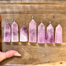 Load image into Gallery viewer, Seven amethyst pointy towers numbered 1 to 7 to choose from - Let's Jam, Camden Market London
