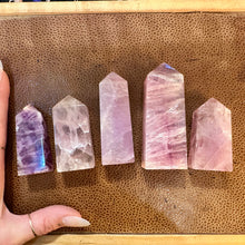 Load image into Gallery viewer, Amethyst crystal tower number four, purple stone with pale banding - Let's Jam, Camden Market, London

