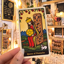 Load image into Gallery viewer, Queen of Pentacles card from the Delos Tarot deck - Let's Jam, Camden Town London
