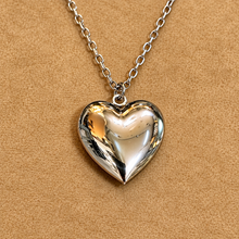 Load image into Gallery viewer, Silver heart locket on a chain - Let's Jam jewellery, Camden Market
