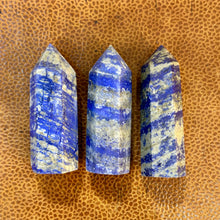 Load image into Gallery viewer, Lapis lazuli towers eleven to thirteen with bold blue stripes - Let's Jam, Camden Market
