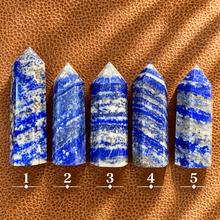 Load image into Gallery viewer, Lapis lazuli towers numbered one to five to choose from - Let's Jam, Camden Market
