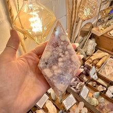 Load image into Gallery viewer, Detail of the natural rock around the pink amethyst crystal bed - Let's Jam, Camden Town London
