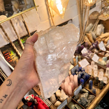 Load image into Gallery viewer, Detail of the rough surface of the natural raw calcite crystal - Let's Jam, Camden Market, London
