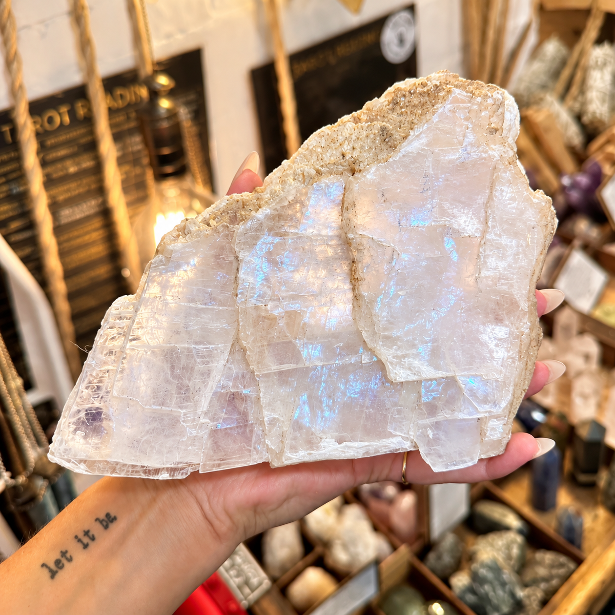 Large natural chunk of raw calcite, unpolished and full of character - Let's Jam, Camden Market