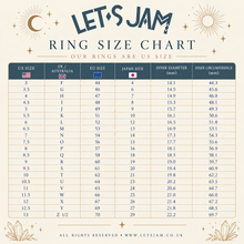 Load image into Gallery viewer, Ring size chart to help you choose the right ring size - Let's Jam, Camden Market, London
