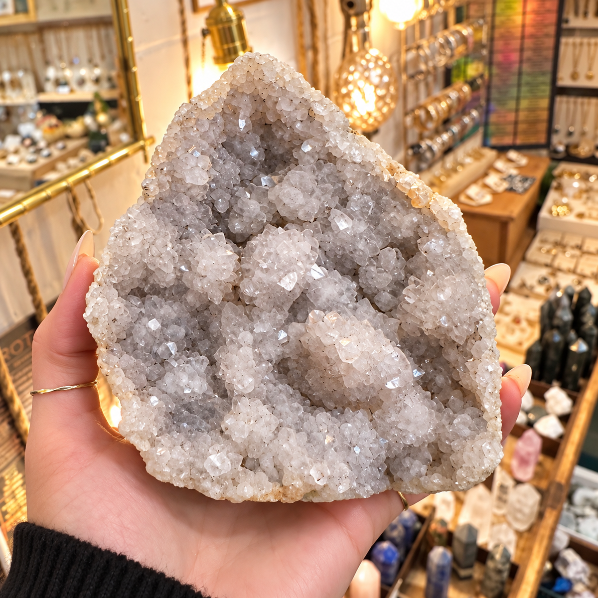 Super sparkly amethyst crystal covered in glittering little points - Let's Jam, Camden Market London