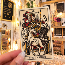 Load image into Gallery viewer, The Chariot card in old-school tattoo style - Let's Jam, Camden Town London
