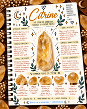 Load image into Gallery viewer, Citrine crystal meaning infographic - Let's Jam, Camden Town London
