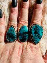 Load and play video in Gallery viewer, Handmade &amp; Sterling Silver Rings Collection - Chrysocolla
