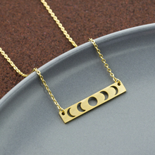 Load image into Gallery viewer, Necklace • I Love You To The Moon &amp; Back • Hollow Moon Phases
