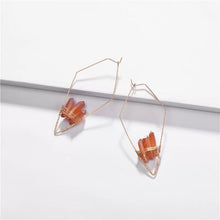 Load image into Gallery viewer, Earrings Luma ▷ Real Raw Crystal Cluster Quartz / Healing Jewellery
