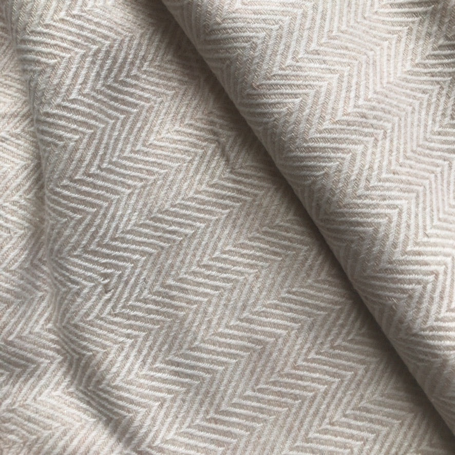 Throw Scarf • Martin • 100% Pure Cashmere • Handmade • Cream