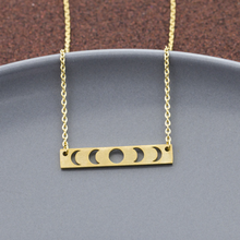 Load image into Gallery viewer, Necklace • I Love You To The Moon &amp; Back • Hollow Moon Phases

