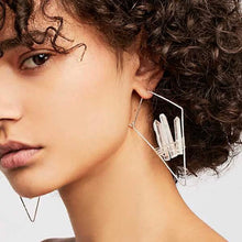 Load image into Gallery viewer, Earrings Luma ▷ Real Raw Crystal Cluster Quartz / Healing Jewellery
