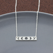 Load image into Gallery viewer, Necklace • I Love You To The Moon &amp; Back • Hollow Moon Phases
