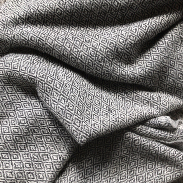 Throw Scarf • Marvin • 100% Pure Cashmere • Handmade • Blue