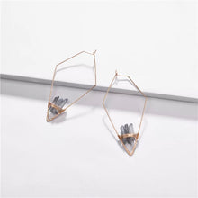 Load image into Gallery viewer, Earrings Luma ▷ Real Raw Crystal Cluster Quartz / Healing Jewellery
