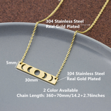 Load image into Gallery viewer, Necklace • I Love You To The Moon &amp; Back • Hollow Moon Phases
