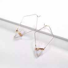 Load image into Gallery viewer, Earrings Luma ▷ Real Raw Crystal Cluster Quartz / Healing Jewellery
