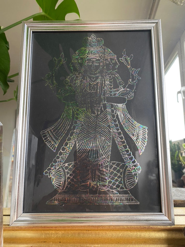 Close crop of the linework across the Shiva figure - Let's Jam, Camden Town