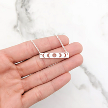 Load image into Gallery viewer, Necklace • I Love You To The Moon &amp; Back • Hollow Moon Phases
