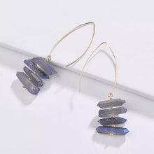 Load image into Gallery viewer, Earrings Lana ▷ Real Raw Dropping Quartz / Healing Jewellery
